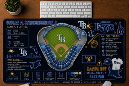 All Baseball Stadiums Infographic Desk Mat Mouse Pad Plus Size Trending - 5to9vibe