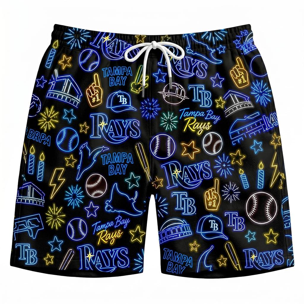 All Baseball Teams Neon Pattern Vibe Summer Party Button-Up Unisex Hawaiian Shirt For Men and Women