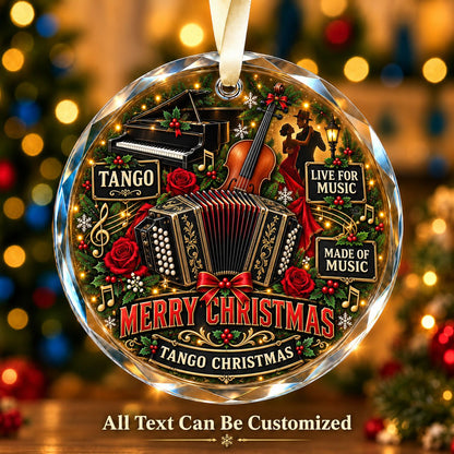 Tango Personalized Glass Ornament | 5To9Vibe