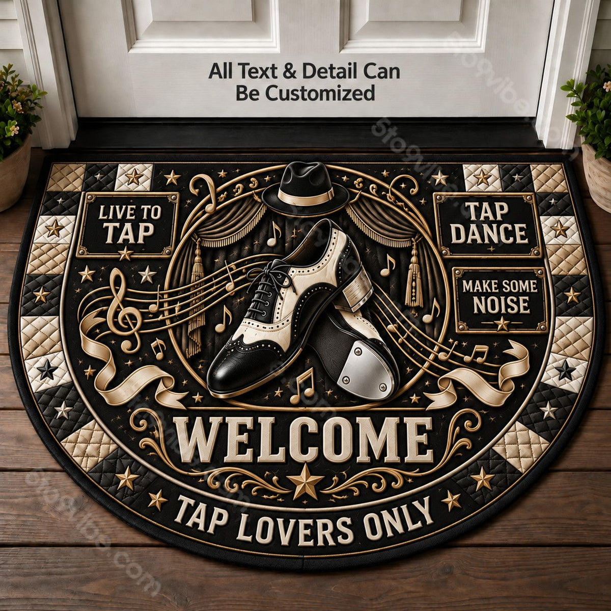 Tap Dance Personalized Half Round Mat | 5To9Vibe