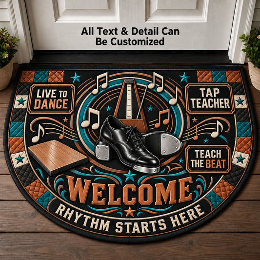 Tap Teacher Personalized Half Round Mat | 5To9Vibe