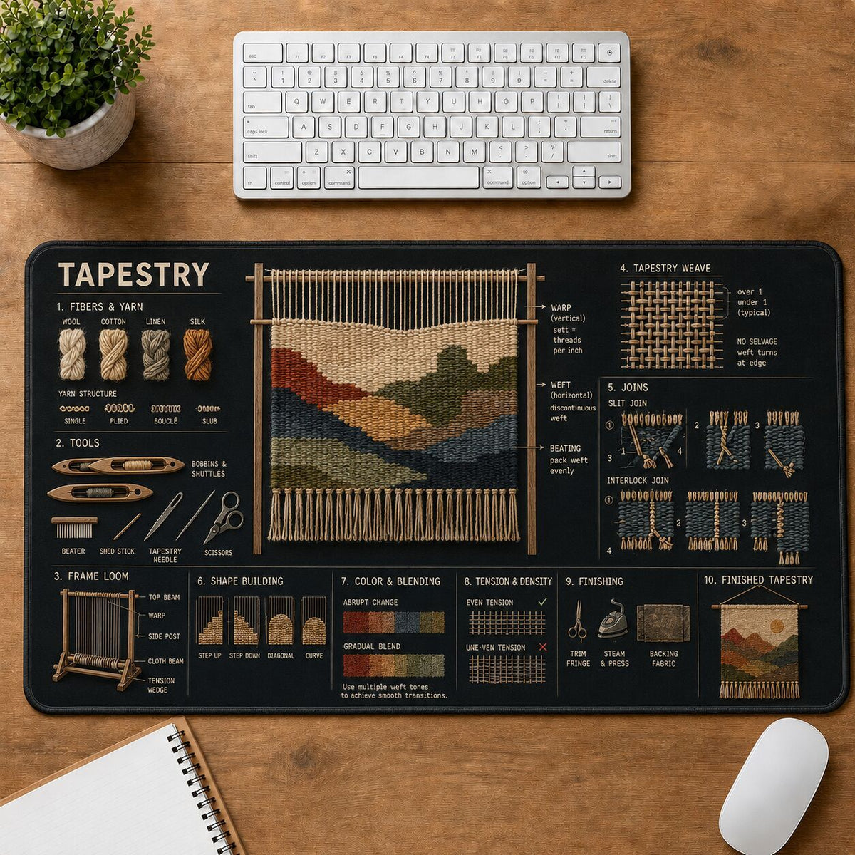 Tapestry Creative Reference Guide Desk Mat | 5To9Vibe