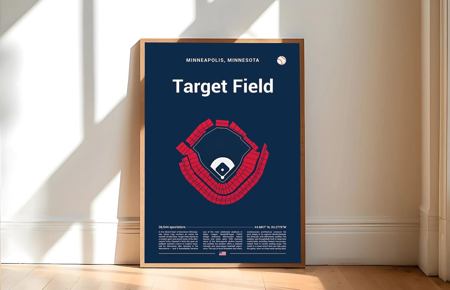 Baseball Stadium Seating Chart - Vertical Poster - 5to9vibe