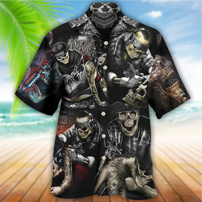 Tattoo Skull Cool - Hawaiian Shirt 