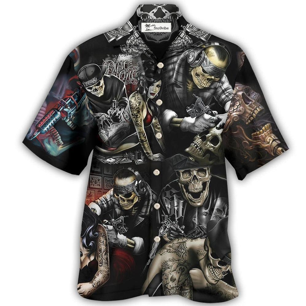 Hawaiian Shirt / Adults / S Tattoo Skull Cool - Hawaiian Shirt 