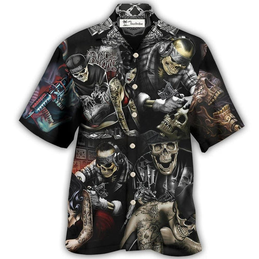 Hawaiian Shirt / Adults / S Tattoo Skull Cool - Hawaiian Shirt 