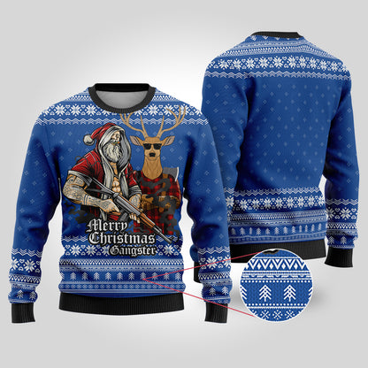 Tattooed Santa Royal Funny Ugly Christmas Sweater - Funny Ugly Christmas Sweater