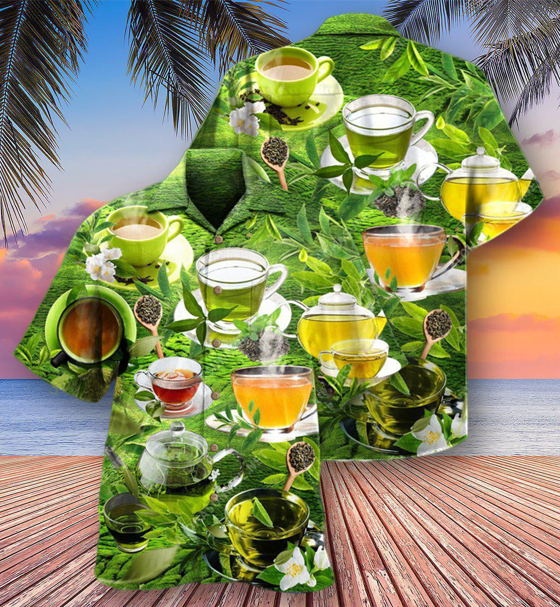 Tea Enjoy Beautiful Green Tea Hill - Hawaiian Shirt 