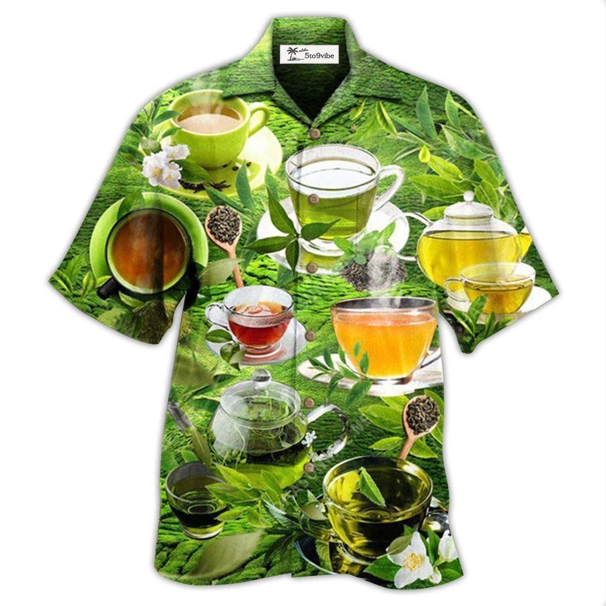 Hawaiian Shirt / Adults / S Tea Enjoy Beautiful Green Tea Hill - Hawaiian Shirt 
