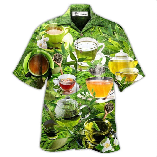 Hawaiian Shirt / Adults / S Tea Enjoy Beautiful Green Tea Hill - Hawaiian Shirt 