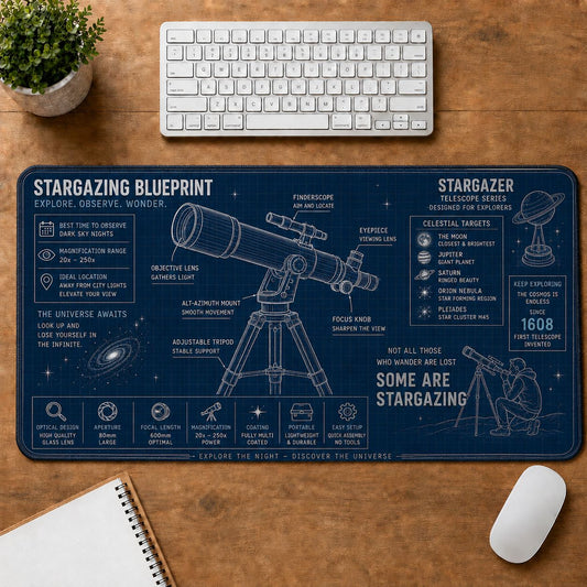 Telescope Astronomy Desk Mat | 5To9Vibe