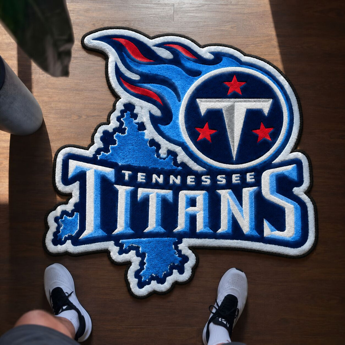 All Football Teams Logo Trophy City Map Football Fan Custom Shape Rug Print Premium Welcome Mat Washable Black Border Personalized Football Custom Shape Rug