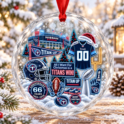 All Football Teams Christmas Stadium Snow Vibe Glass Ornament With Gift Box - 5to9vibe