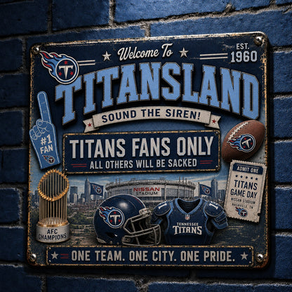 All Football Fans Teams Rustic Only Vintage Metal Sign - 5to9vibe