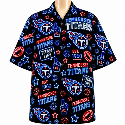 All Football Teams Neon Vibe Summer Button-Up Unisex Hawaiian Shirt For Men and Women