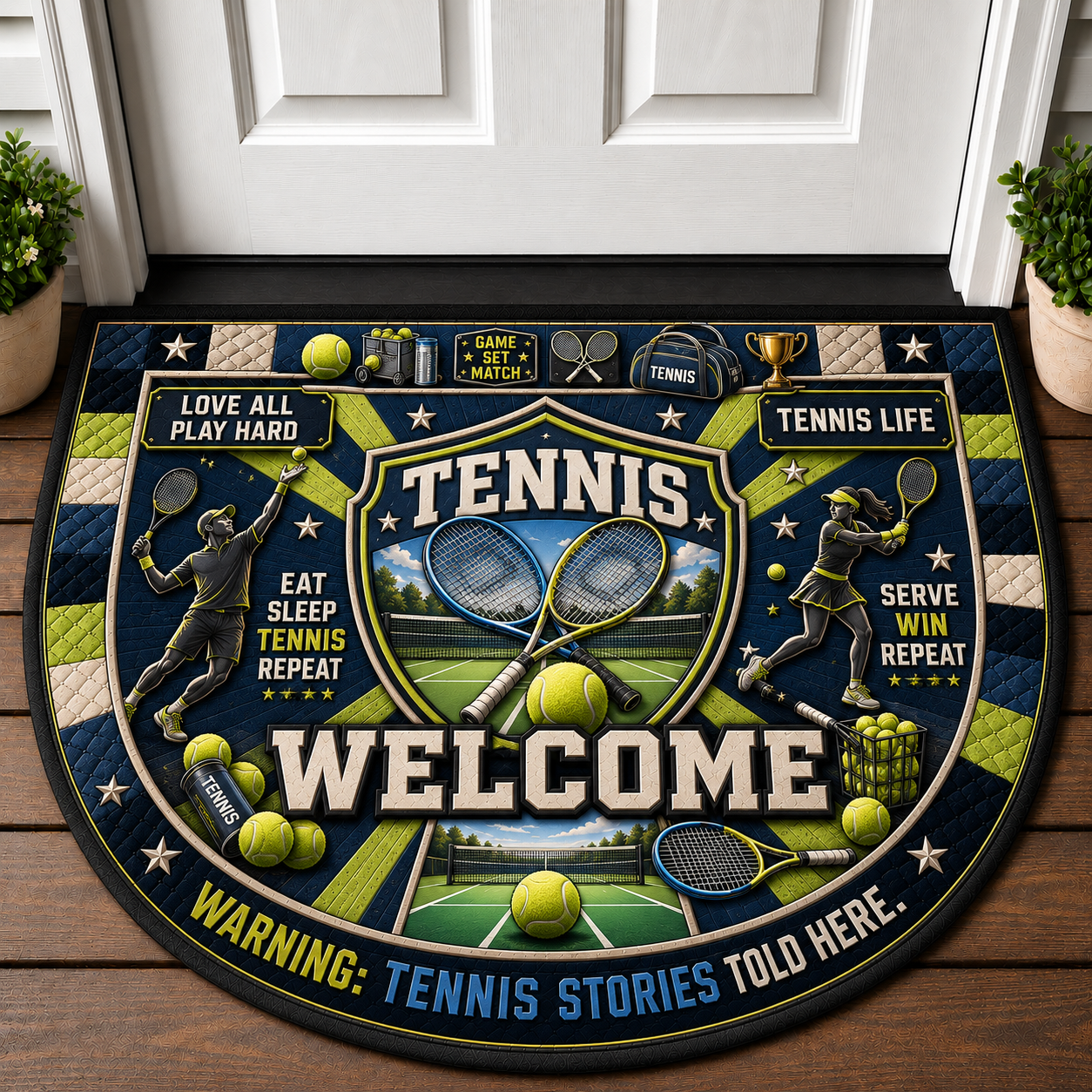 Running Welcome Mat - Motivational Trail Runner Outdoor Doormat - 5to9vibe