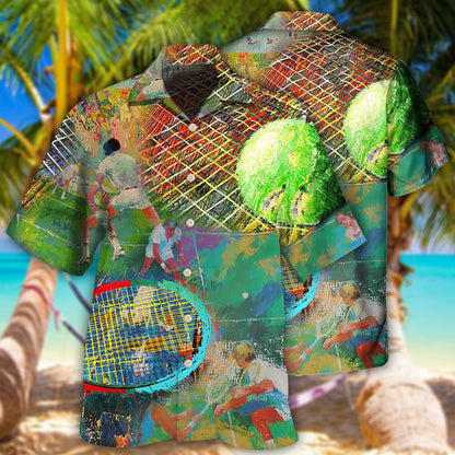 Tennis Colorful Art Style - Hawaiian Shirt 