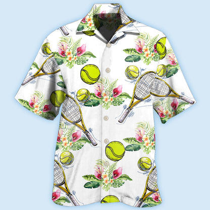 Tennis Tropical Floral - Hawaiian Shirt 
