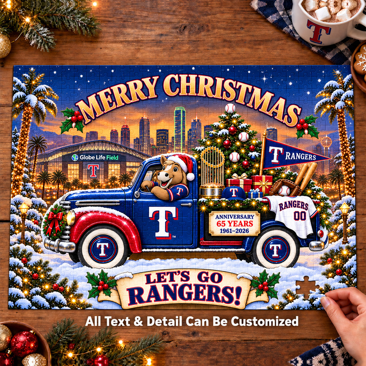 Baseball team Style 28 Jigsaw Puzzle mockup | 5To9Vibe