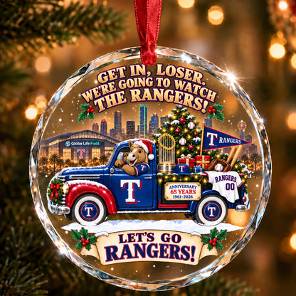 Baseball team Style 28 Glass Ornament mockup | 5To9Vibe