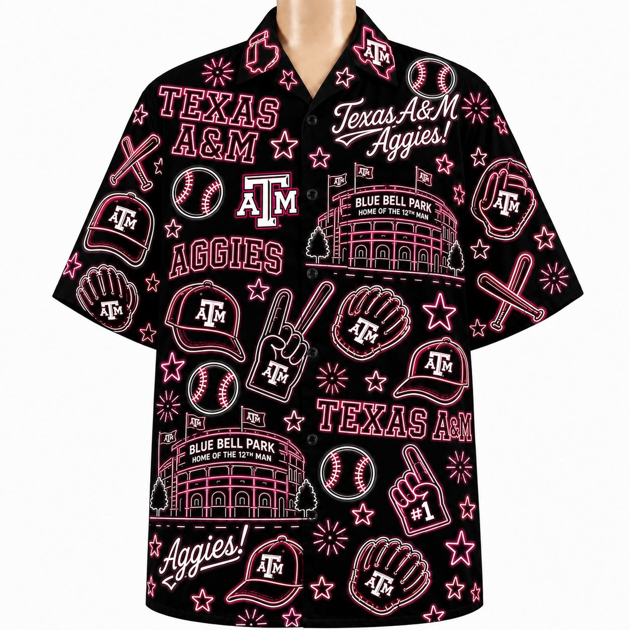 All College Basketball Teams Neon Viber Unisex Hawaiian Shirt For Men & Women