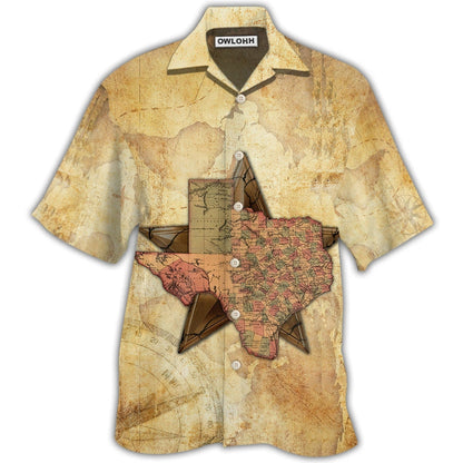 Hawaiian Shirt / Adults / S Texas Peace Life Style In Map - Hawaiian Shirt 