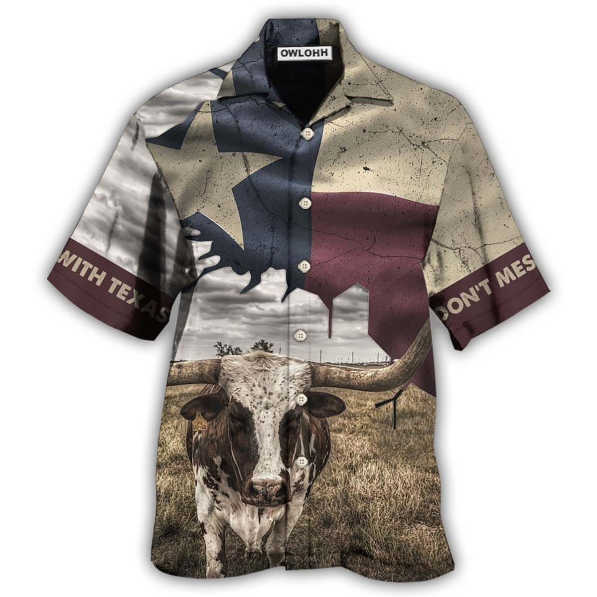 Hawaiian Shirt / Adults / S Texas Peace Life Cows Style - Hawaiian Shirt 