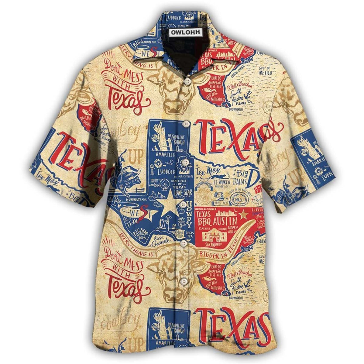 Hawaiian Shirt / Adults / S Texas Peace Life Style Don't Mess - Hawaiian Shirt 