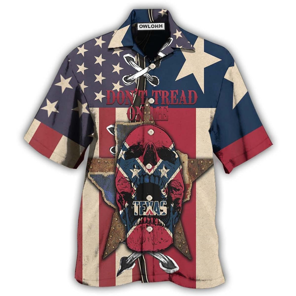 Hawaiian Shirt / Adults / S Texas Peace Life Skull Style - Hawaiian Shirt 