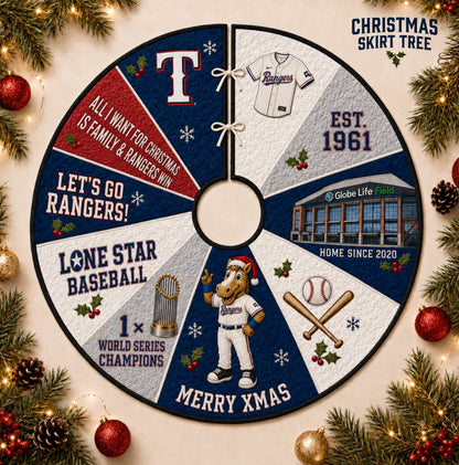 All Baseball Teams Christmas Skirt Tree for Baseball Fans - 5To9Vibe