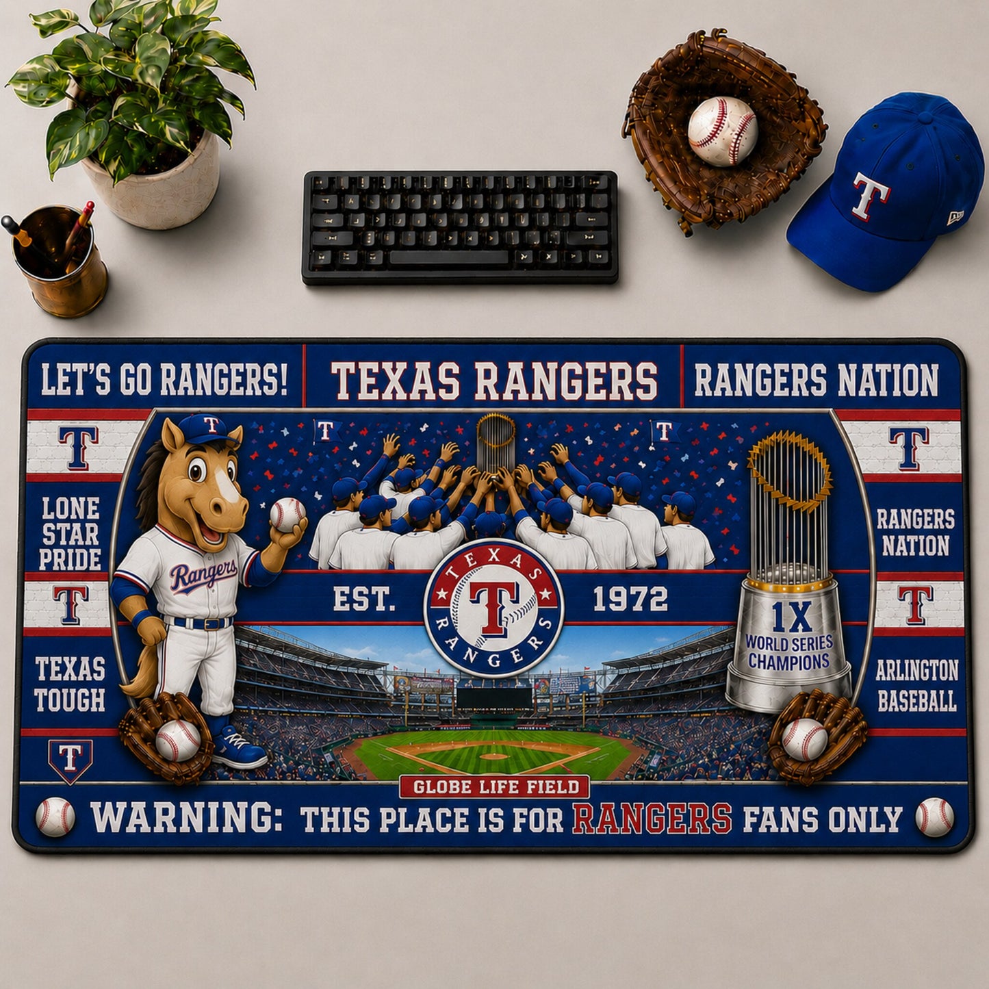 All Baseball Teams Anniversary For Fans Desk Mat  Baseball  Desk Mat Mouse Pad Plus Size - 5to9vibe