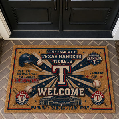 Alfombra personalizada de bienvenida premium de equipo de la MLB – Felpudo de béisbol personalizado