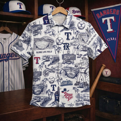 LAD Baseball Stadium SGA Blue Vibe Unisex Hawaiian Shirt