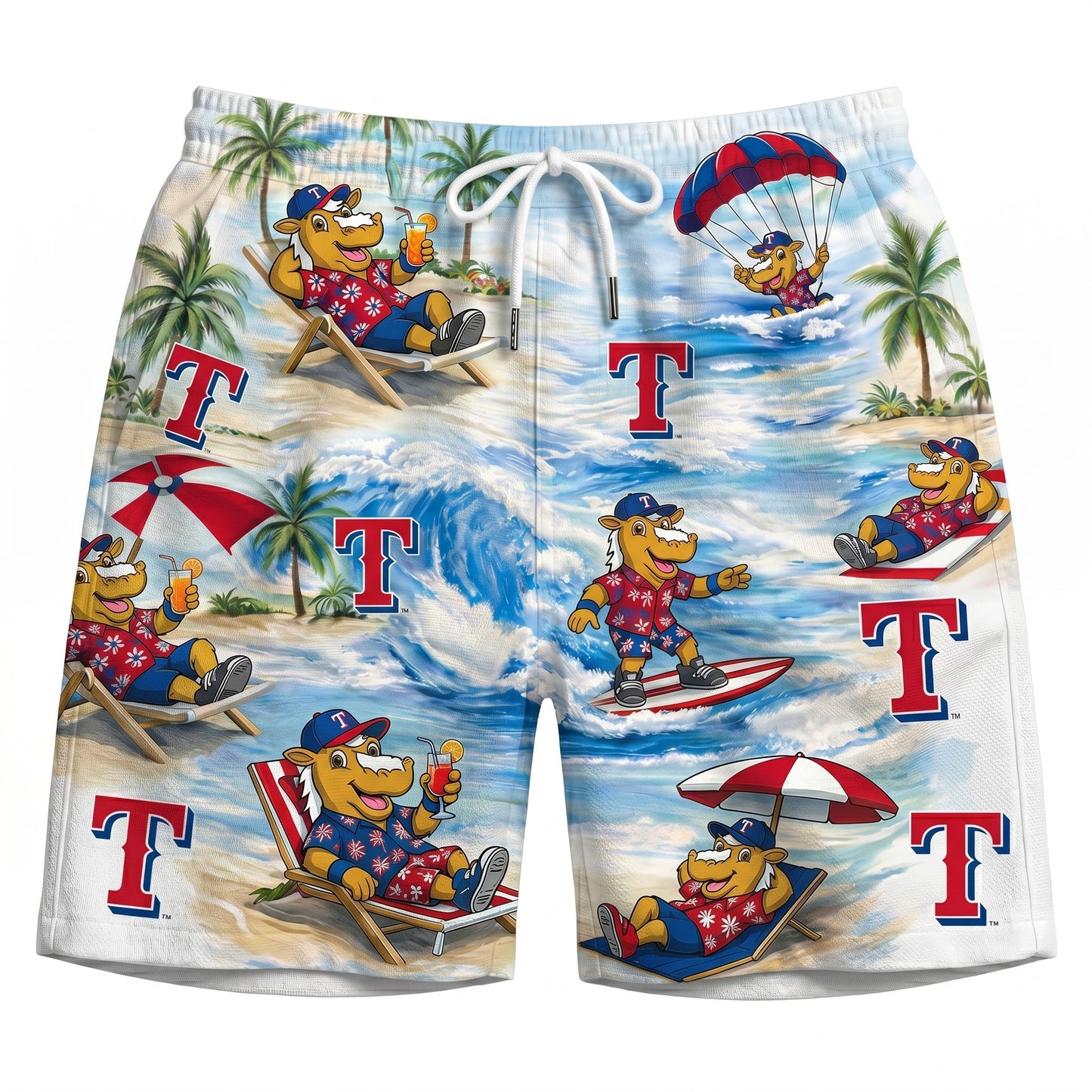 CC Baseball Mascot Beach Viber Button-Up Unisex Hawaiian Shirt For Men & Women