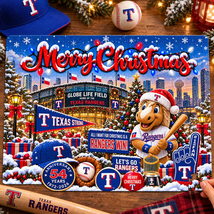 All Baseball Teams Baseball Stadium Personalized  Christmas Jigsaw Puzzle – Choose Your Team, 500 Pieces