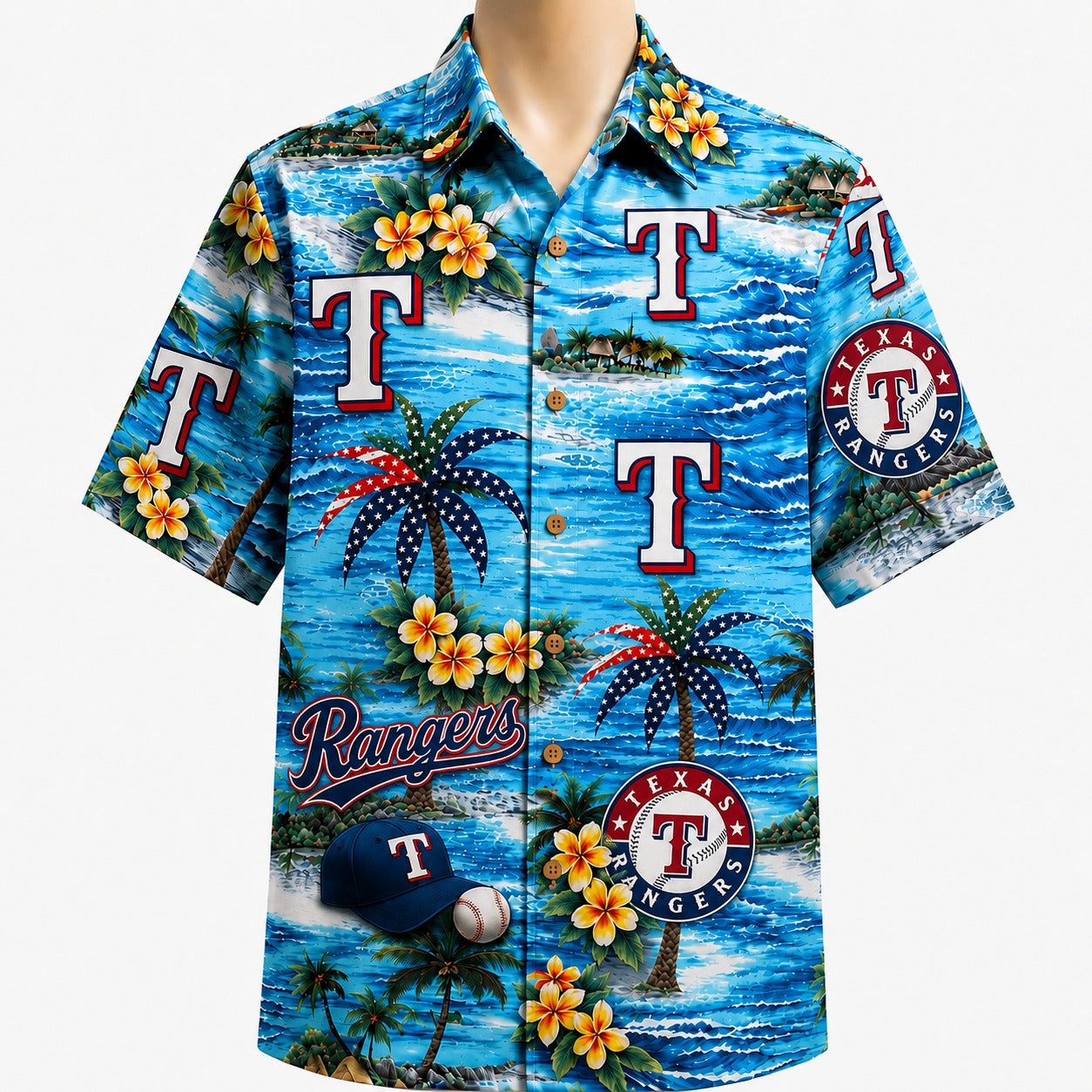 All Baseball Teams Coastal Paradise Button-Up Unisex Hawaiian Shirt For Men and Women