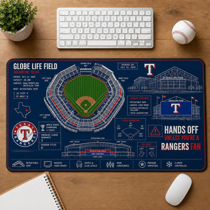 All Baseball Legendary Stadiums Masterplan Desk Mat Mouse Pad Plus Size - 5to9vibe