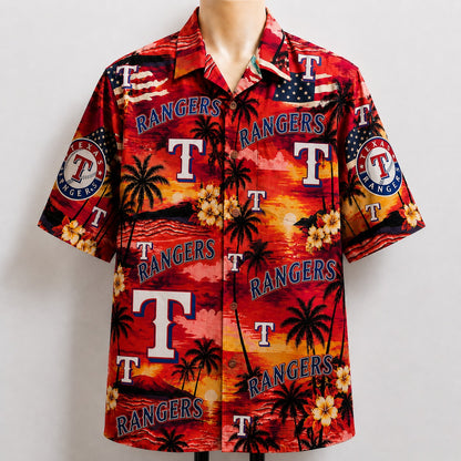 All Baseball Teams Sunset Paradise Button-Up Unisex Hawaiian Shirt For Men and Women