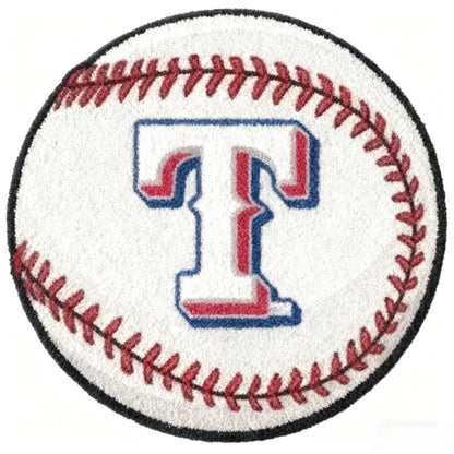 All Baseball Teams Baseball-Shaped Logo Baseball Fan Custom Quilted Print Premium Welcome Mat Washable Black Border – Personalized Baseball Doormat
