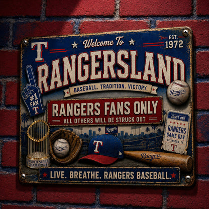 All Baseball Fans Teams Only Vintage Metal Sign - 5to9vibe