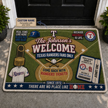 Alfombra personalizada de bienvenida premium de equipo de la MLB – Felpudo de béisbol personalizado