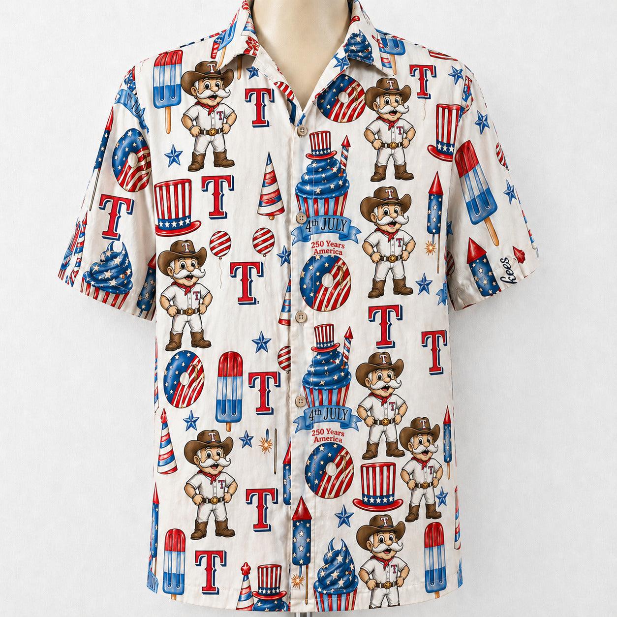 All Baseball Team 4th July 250 Years Anniversary America Premium Unisex Hawaiian Shirt For Men and Women