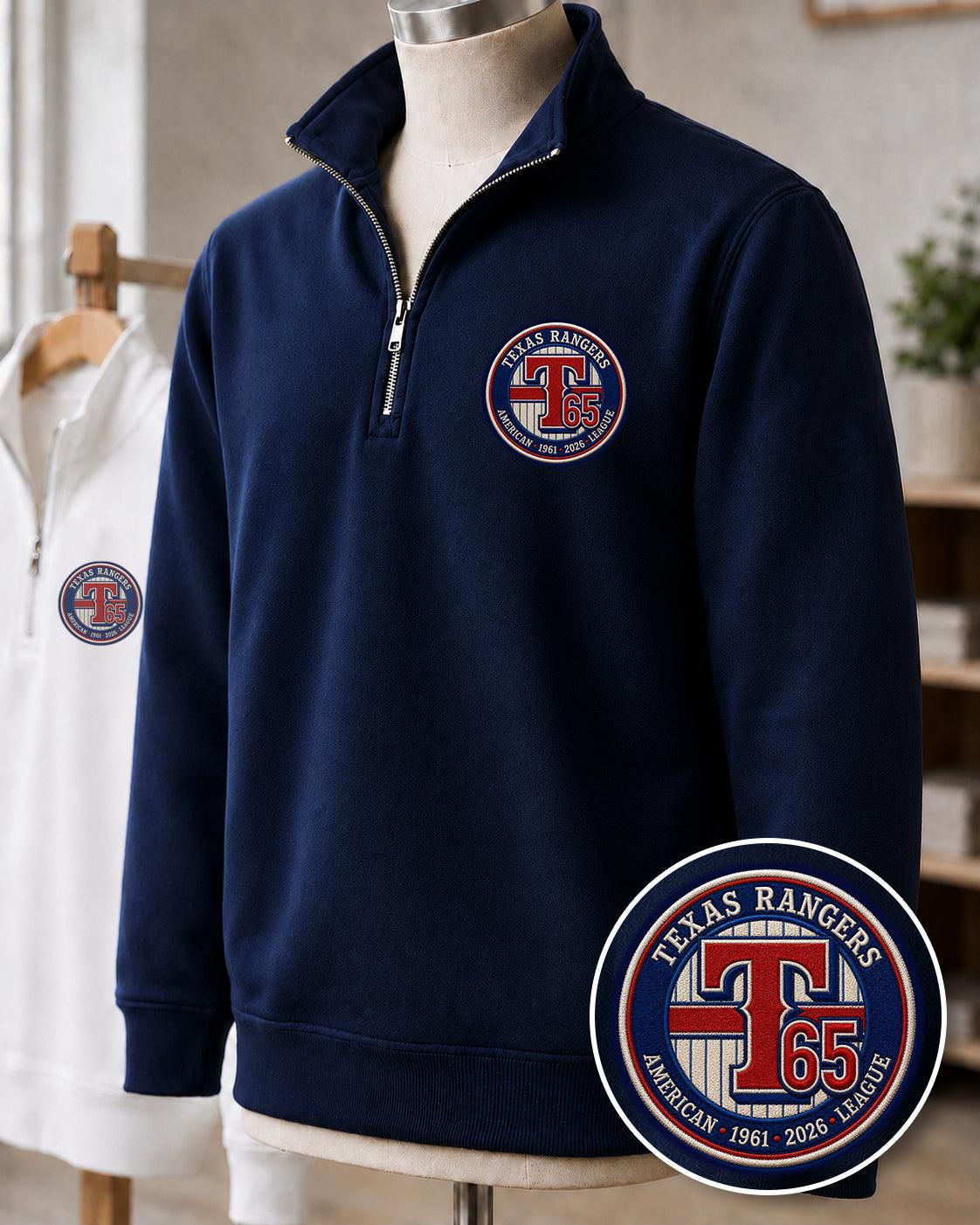 All Baseball Teams Embroidered Logo Anniversary  Premium Quarter Zip Sweatshirt, Inspired Quarter Zip Sweater, Unisex Baseball Sweatshirt