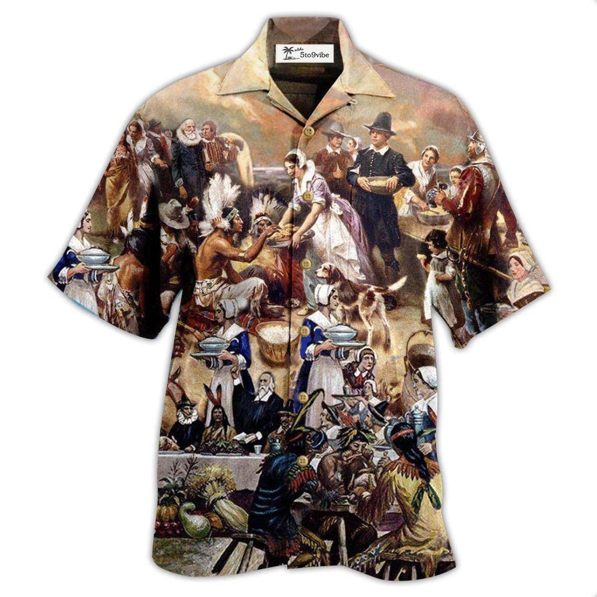 Hawaiian Shirt / Adults / S Thanksgiving The First - Hawaiian Shirt 