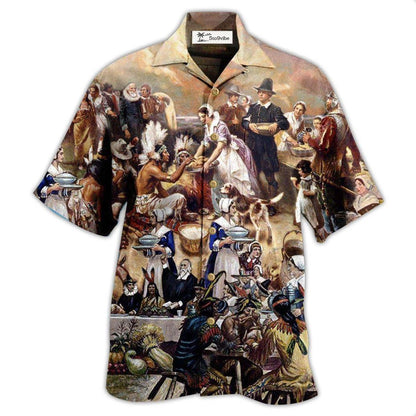 Hawaiian Shirt / Adults / S Thanksgiving The First - Hawaiian Shirt 