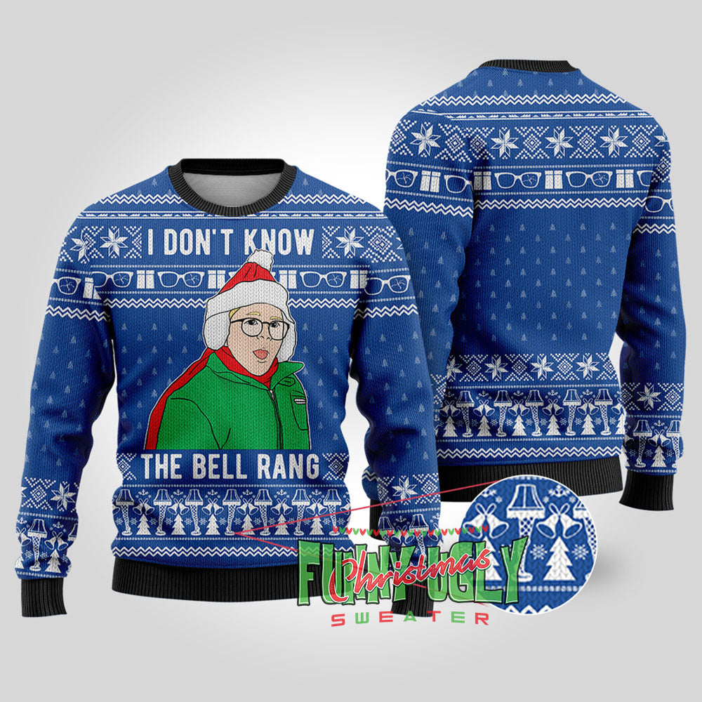 The Bell Rang A Christmas Story Funny Sweater Royal