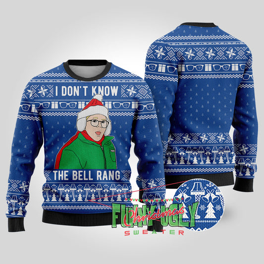 The Bell Rang A Christmas Story Funny Sweater Royal