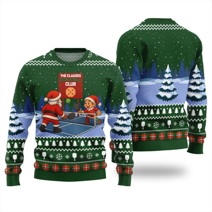 The Clauses Pickleball Club Ugly Christmas Sweater