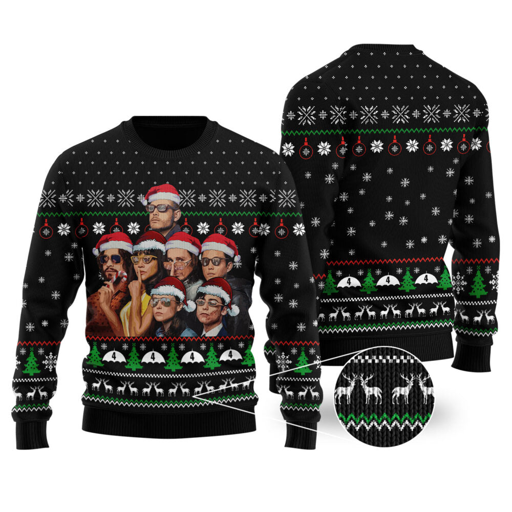 The Umbrella Academy Funny Ugly Christmas Sweater Black