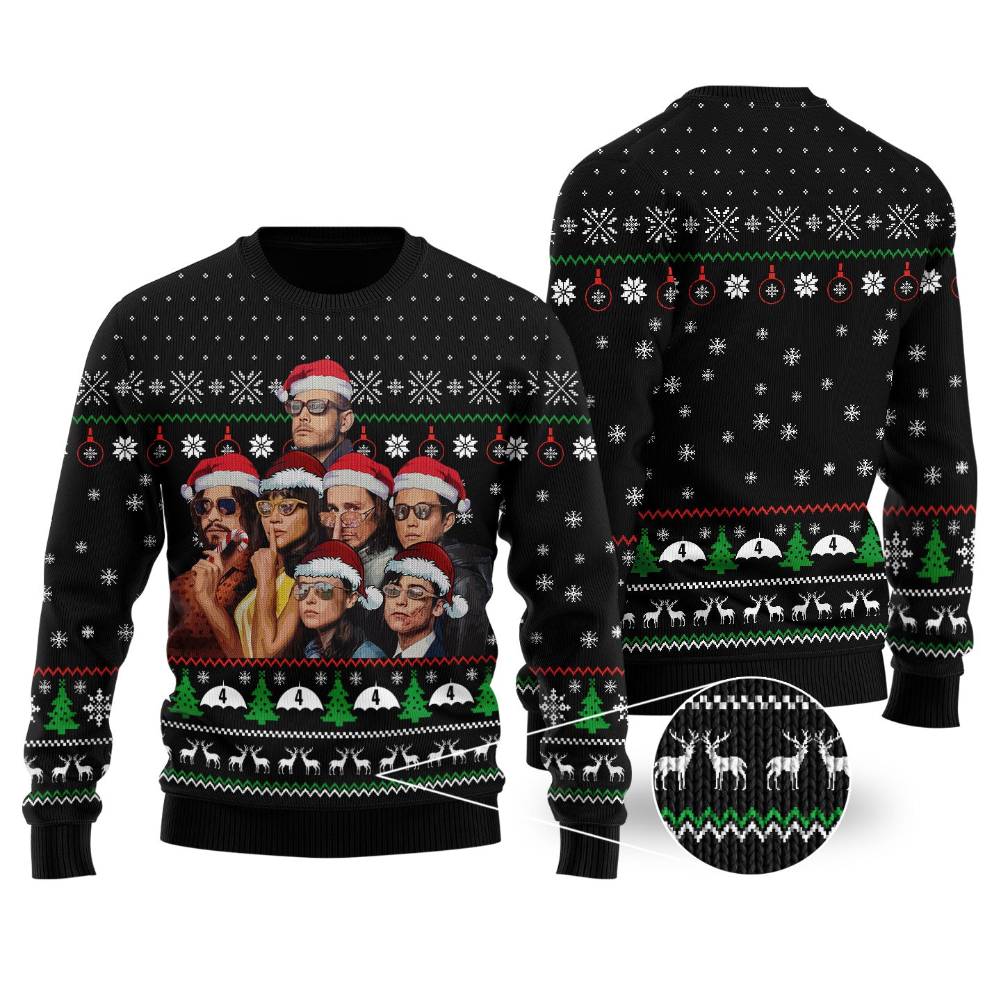 The Umbrella Academy Funny Ugly Christmas Sweater Black
